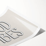 Good Vibes Boys Room Wall Art – Kids Wall Art Prints for Playroom