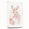 Floral Princess Bunny Girls Room Wall Art – Nursery Print