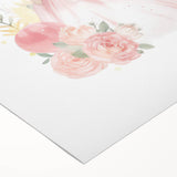 Floral Princess Bunny Girls Room Wall Art – Nursery Print