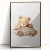 Sleeping Teddy Bear Nursery Wall Art – Baby Room Decor Prints
