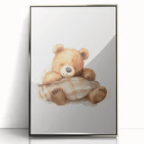 Sleeping Teddy Bear Nursery Wall Art – Baby Room Decor Prints