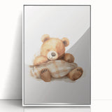Sleeping Teddy Bear Nursery Wall Art – Baby Room Decor Prints