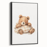 Sleeping Teddy Bear Nursery Wall Art – Baby Room Decor Prints