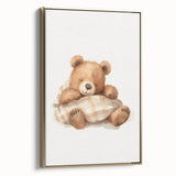 Sleeping Teddy Bear Nursery Wall Art – Baby Room Decor Prints