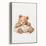 Sleeping Teddy Bear Nursery Wall Art – Baby Room Decor Prints
