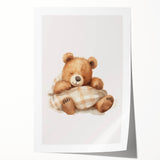 Sleeping Teddy Bear Nursery Wall Art – Baby Room Decor Prints
