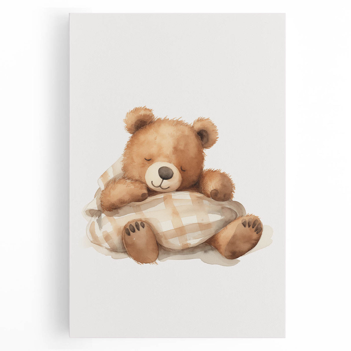 Sleeping Teddy Bear Nursery Wall Art – Baby Room Decor Prints