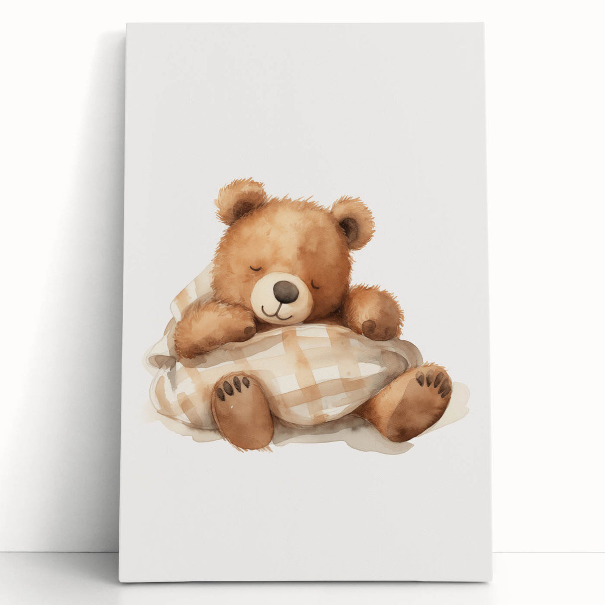 Sleeping Teddy Bear Nursery Wall Art – Baby Room Decor Prints
