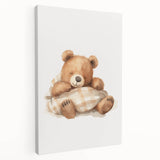 Sleeping Teddy Bear Nursery Wall Art – Baby Room Decor Prints