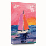 Sailboat Kids Room Wall Art – Acrylic Glass Art for Kids Rooms