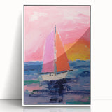 Sailboat Kids Room Wall Art – Acrylic Glass Art for Kids Rooms