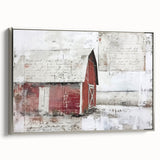 Framed landscape barn wall art featuring a silver side profile, showcasing rustic charm with vibrant colors and intricate details, perfect for home decor.