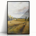 Framed acrylic landscape artwork showcasing vibrant colors and intricate details, displayed from a black front view perspective, perfect for modern home decor.