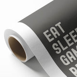 Eat Sleep Game Repeat Typography Art – Gamer Wall Decor