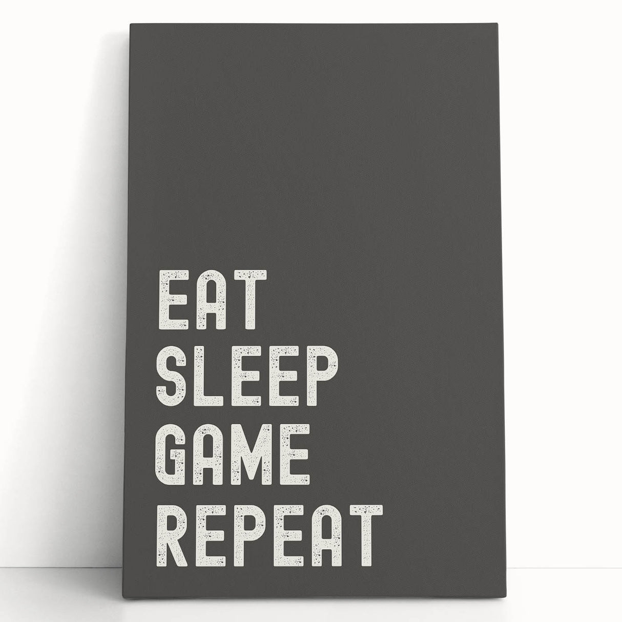 Eat Sleep Game Repeat Typography Art – Gamer Wall Decor