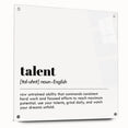 Inspirational Typography Art Print - Talent Motivational Quote Canvas