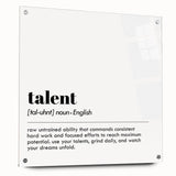 Inspirational Typography Art Print - Talent Motivational Quote Canvas