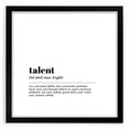 Inspirational Typography Art Print - Talent Motivational Quote Canvas