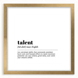 Inspirational Typography Art Print - Talent Motivational Quote Canvas