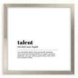 Inspirational Typography Art Print - Talent Motivational Quote Canvas