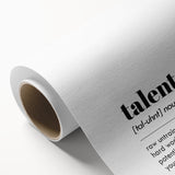 Inspirational Typography Art Print - Talent Motivational Quote Canvas