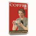 Vintage Retro Coffee Poster Art - Nostalgic Retro Wall Art