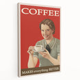 Vintage Retro Coffee Poster Art - Nostalgic Retro Wall Art