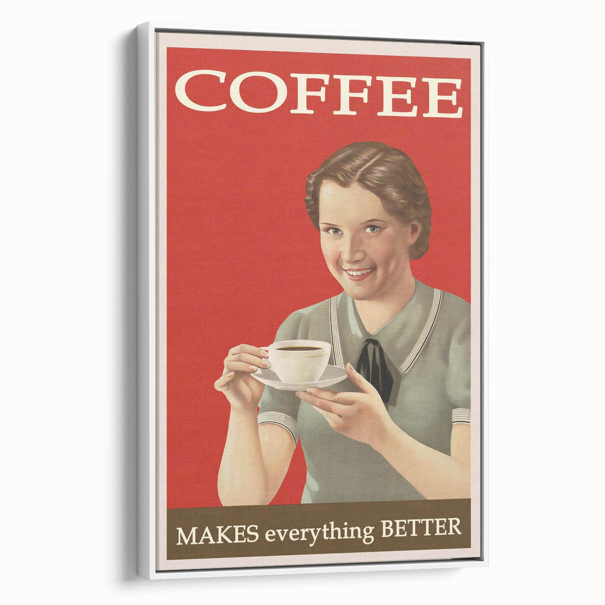 Vintage Retro Coffee Poster Art - Nostalgic Retro Wall Art