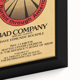 Bad Company Burnin' Through America Poster – Retro Rock Art