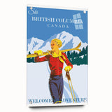 Retro British Columbia Ski Poster – Vintage Canada Print