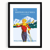 Retro British Columbia Ski Poster – Vintage Canada Print