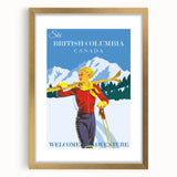 Retro British Columbia Ski Poster – Vintage Canada Print