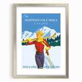 Retro British Columbia Ski Poster – Vintage Canada Print