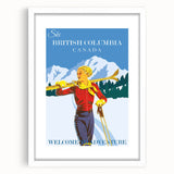 Retro British Columbia Ski Poster – Vintage Canada Print