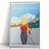 Retro British Columbia Ski Poster – Vintage Canada Print