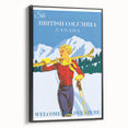 Retro British Columbia Ski Poster – Vintage Canada Print