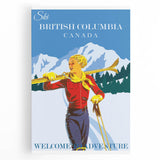 Retro British Columbia Ski Poster – Vintage Canada Print