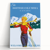 Retro British Columbia Ski Poster – Vintage Canada Print