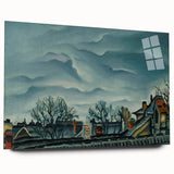Moody Realism Landscape - In Suburbs by Konštantín Bauer Art Print