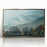 Moody Realism Landscape - In Suburbs by Konštantín Bauer Art Print