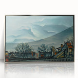 Moody Realism Landscape - In Suburbs by Konštantín Bauer Art Print