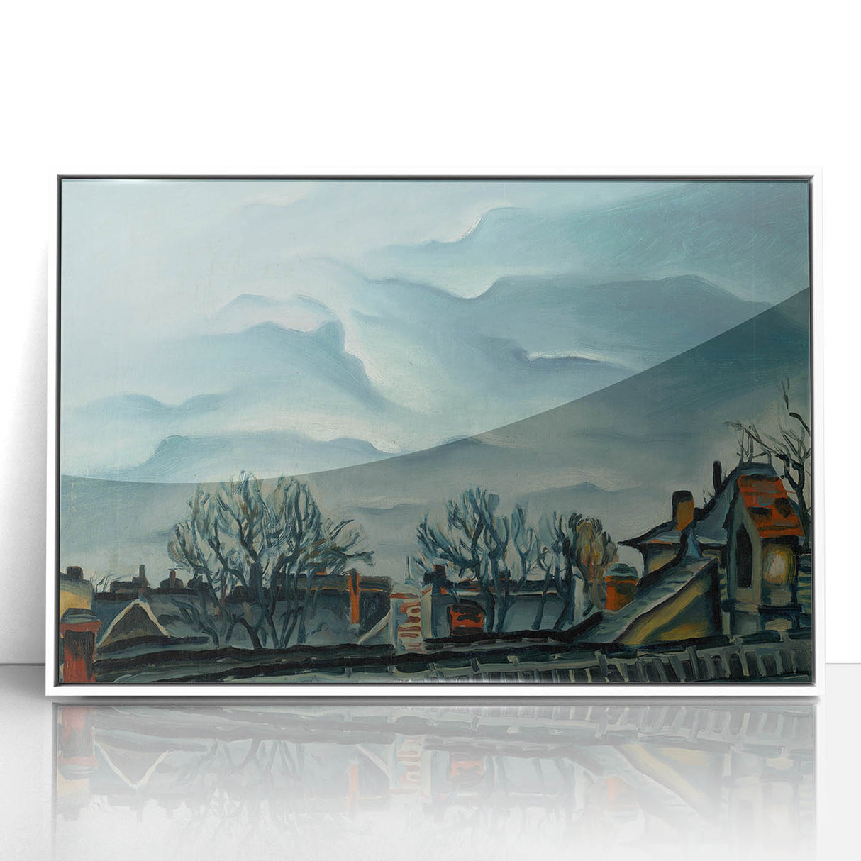 Moody Realism Landscape - In Suburbs by Konštantín Bauer Art Print
