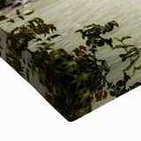 Black and white landscape art painting of Albanian scenery on large stretched canvas, ideal for bedroom decor.