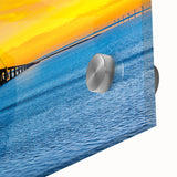 Large abstract wall art of a European scenery in Denmark, in muted earth tones on acrylic glass.