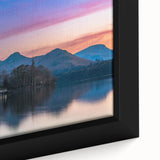 Extra large black wall art featuring a textured English countryside scene in vibrant colors on framed canvas.