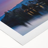 Art deco poster of Cumbria, England, featuring muted earth tones on a rolled canvas, suitable for dining room wall art.