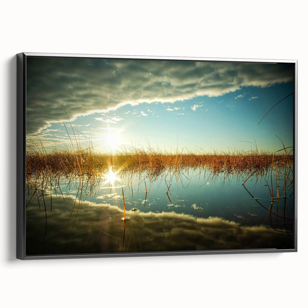 Black and white landscape art painting of a European scenery on framed canvas, suitable for bedroom wall decor.