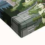 Large art of Paris landscape in black and white on stretched canvas, ideal for bedroom wall decor.