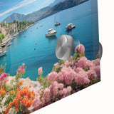 Large abstract wall art depicting the Provence landscape in muted earth tones on acrylic glass.