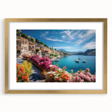 Abstract art print of a Provencal landscape in muted earth tones on a framed canvas, ideal for dining room decor.